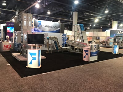 30x37 trade show display for Frazier & Son 2021 PackExpo