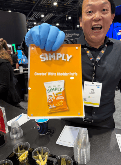 Cheetos Sample of SIMPLY Brand at NACS Trade Show