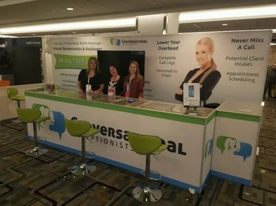 Conversational 10x20 trade show booth